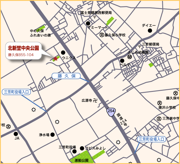 北新埜中央公園地図