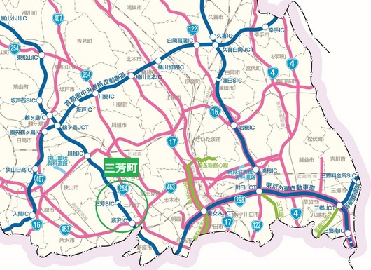 三芳町位置図