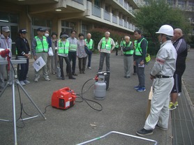 ＬＰガス発電機使用訓練