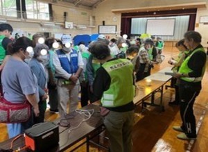 藤久保中学校　ポータブル電源給電訓練