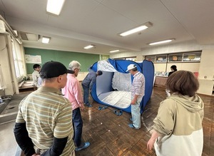 三芳小学校　避難所運営体験