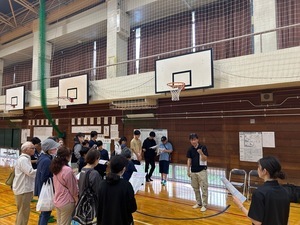 三芳中学校　災害用伝言ダイヤル体験