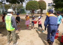 自主防災会子ども防災訓練の様子