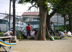 公園清掃の様子