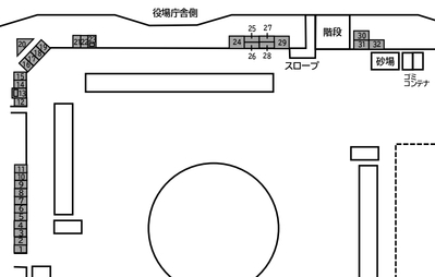 第30回みよしまつり有料エリア場所の図