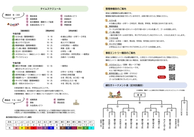 第67回町民体育祭プログラム(ウラ)