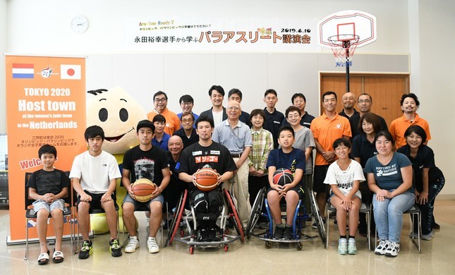 8月10日（土）第2弾三芳町在住永田裕幸選手から学ぶパラアスリート講演会の様子