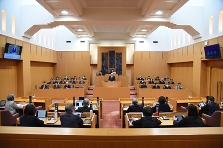 施政方針演説の様子