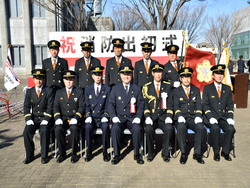 三芳町消防団集合写真