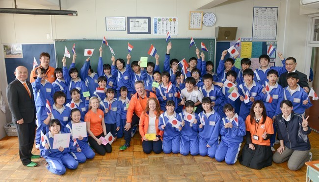 学校給食交流事業（三芳中学校）写真