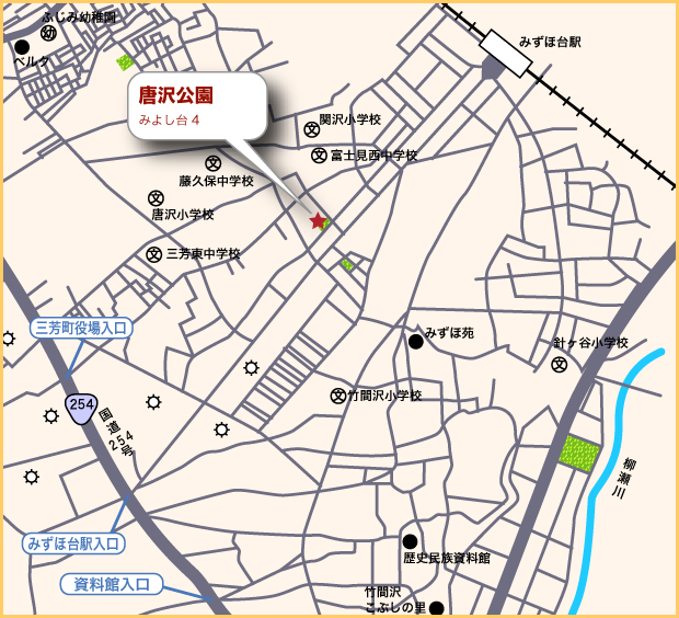 唐沢公園地図