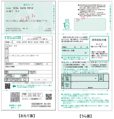 通知カード・個人番号カード申請書